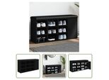 The Living Store Panca Per Scarpe Nera 102X32X50 Cm Materiale A Base Di Legno