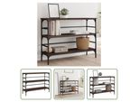 The Living Store Tavolo Consolle Look Rovere Marrone 100X32X75 Cm Materiale A Base Di Legno