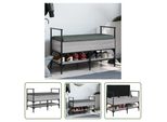 The Living Store Panca Per Scarpe Grey Sonoma 85,5X42X57,5 Cm Materiale In Legno
