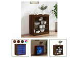 Credenza The Living Store Con Luci Led Look Rovere Marrone 60,5X37X67 Cm