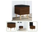The Living Store Panca Con Contenitore Effetto Rovere Marrone 42X42X46 Cm