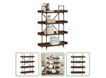 The Living Store Libreria 4 Ripiani Effetto Rovere Marrone 100X33X145,5 Cm