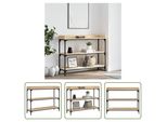 The Living Store Consolle Con Ripiani In Rovere Sonoma 100X30X80 Cm
