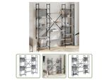The Living Store Libreria Grey Sonoma 155,5X24X166,5 Cm Materiale A Base Di Legno