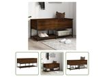 The Living Store Panca Con Contenitore Effetto Rovere Marrone 100X42,5X47 Cm