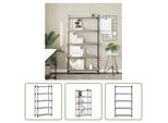 The Living Store Libreria 5 Ripiani Grigio Sonoma 80X30X154 Cm Materiale A Base Di Legno