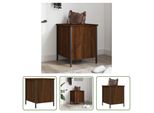 The Living Store Panca Con Contenitore In Rovere Marrone 40X42,5X50 Cm Materiale In Legno