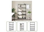 The Living Store Libreria 5 Ripiani Nero 80X30X154 Cm Materiale A Base Di Legno