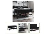 The Living Store Panca Per Scarpe Nera 102X42X45 Cm Materiale A Base Di Legno