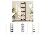 The Living Store Libreria 5 Ripiani Nero 40X30X154 Cm Materiale A Base Di Legno
