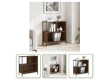 The Living Store Libreria Effetto Rovere Marrone 72X28X77,5 Cm Materiale In Legno