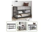 The Living Store Panca Per Scarpe Grey Sonoma 70X42,5X50 Cm Materiale A Base Di Legno
