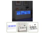 The Living Store Credenza Con Luci Led Bianco 142,5X37X67 Cm
