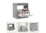 The Living Store Scarpiera Grigio Cemento 60X42X69 Cm Materiale Legno