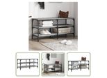The Living Store Panca Per Scarpe Grey Sonoma 100X38,5X49 Cm Materiale A Base Di Legno