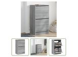 The Living Store Scarpiera A 2 Ante Grigio Sonoma 60X42X108 Cm