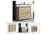 The Living Store Scarpiera A 4 Ante In Rovere Sonoma 100X34X112 Cm