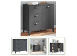 The Living Store Credenza Viken Anthrazit 80X40X80 Cm Holzwerkstoff