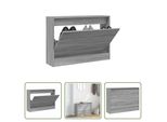 The Living Store Scarpiera Grigio Sonoma 80X21X57 Cm Materiale In Legno