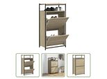 The Living Store Scarpiera Rovere Sonoma 60X34X112 Cm Materiale Legno