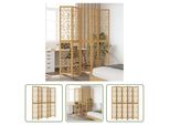 The Living Store Divisorio Per Ambienti 5 Pezzi In Legno Massiccio Marrone Paulownia