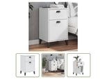 The Living Store Comodino Viken Bianco Materiale A Base Di Legno
