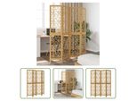 The Living Store Divisorio 4 Pezzi In Legno Massiccio Marrone Paulownia