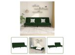 The Living Store Divano Letto A 2 Posti In Velluto Verde Scuro