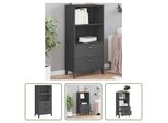 The Living Store Libreria Viken Antracite 60X35X123 Cm Materiale A Base Di Legno