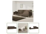 The Living Store Divano Letto A 2 Posti Con 2 Cuscini Tessuto Taupe