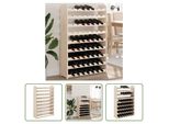 Portabottiglie The Living Store 72,5X25X111,5 Cm In Legno Di Pino Massiccio