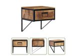 The Living Store Comodino 40X35X40 Cm In Legno Massiccio Di Mango
