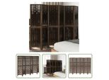 The Living Store 6 Pezzi Divisori Per Ambienti In Legno Massiccio Marrone Scuro Di Paulownia