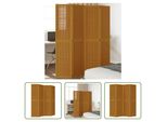 The Living Store Divisorio 4 Pezzi In Legno Massiccio Marrone Paulownia
