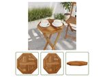 The Living Store Piano Del Tavolo 40X40X2,5 Cm Ottagonale In Teak Massiccio