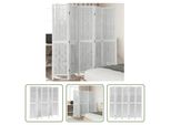 The Living Store Divisorio 5 Pezzi In Legno Massiccio Bianco Paulownia