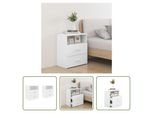 The Living Store Comodini 2 Pz. Bianco 50X32X60 Cm