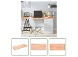 The Living Store Piano Del Tavolo Marrone Chiaro 140X60X(2-4)Cm In Legno Massiccio Di Rovere Trattato