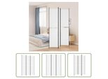 The Living Store 3-Pc. Paravento Bianco 150X220 Cm