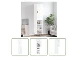 The Living Store Highboard Bianco Lucido 34,5X34X180 Cm Materiale In Legno