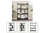 The Living Store Libreria 4 Ripiani Nero 76X32X123 Cm Materiale A Base Di Legno
