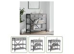 The Living Store Consolle Grigia Sonoma 75X34,5X75 Cm Materiale A Base Di Legno