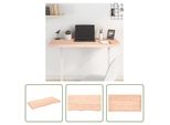The Living Store Piano Del Tavolo 100X50X(2-4) Cm In Rovere Massiccio Non Trattato