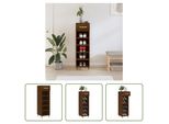 The Living Store Scarpiera Look Rovere Marrone 30X35X105 Cm Materiale Legno