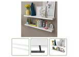 The Living Store Mensole A Muro 2 Pezzi. Mdf Bianco