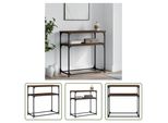 The Living Store Tavolo Consolle Look Rovere Marrone 75X35,5X75 Cm Materiale A Base Di Legno
