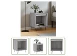 The Living Store Comodino Grigio Sonoma 40X35X50 Cm Materiale A Base Di Legno