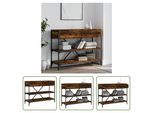 The Living Store Consolle Con Cassetti E Ripiani In Rovere Fumé