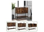 The Living Store Credenza Rovere Fumé 100X36X85 Cm Materiale Legno