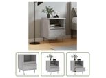 The Living Store Comodino Grigio Sonoma 40X35X50 Cm Materiale A Base Di Legno